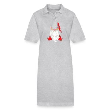 Weihnachten Weihnachtswichtel Weihnachtsgnom - Stanley/Stella Frauen Bio-Polokleid PAIGER - Schwarz - Vorne