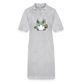Caméléon Halloween Drôle Fantôme - Robe polo bio PAIGER Stanley/Stella Femme - noir - Devant