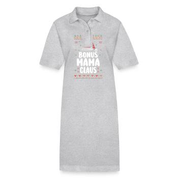Weihnachten Weihnachtsmann Bonusmama Claus - Stanley/Stella Frauen Bio-Polokleid PAIGER - Schwarz - Vorne