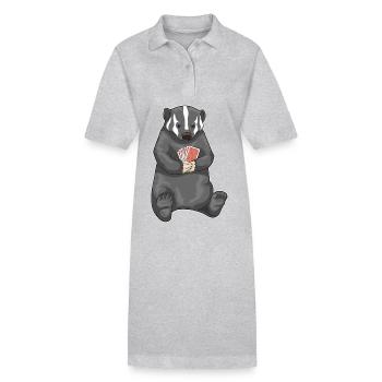 Cartes de poker Badger - Robe polo bio PAIGER Stanley/Stella Femme - noir - Devant