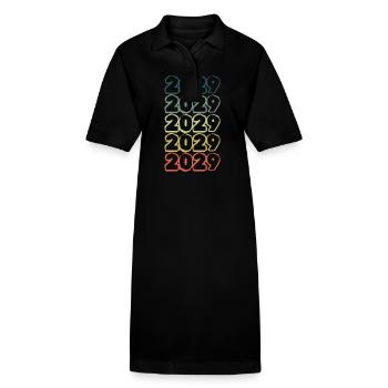 Année de naissance 2029 - Robe polo bio PAIGER Stanley/Stella Femme - noir - Devant