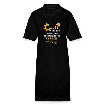 Bau Ingenieur Baustelle Bauarbeiter - Stanley/Stella Frauen Bio-Polokleid PAIGER - Schwarz - Vorne