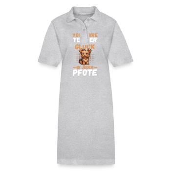 Dog Yorkshire Terrier - Stanley/Stella PAIGER Organic Women’s Polo Dress - black - Front