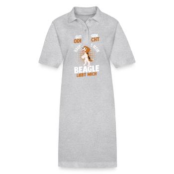 Hund Beagle - Stanley/Stella Frauen Bio-Polokleid PAIGER - Schwarz - Vorne