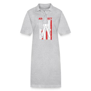 architecte - Robe polo bio PAIGER Stanley/Stella Femme - noir - Devant