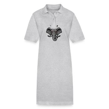Elephant Head Crown - Stanley/Stella PAIGER Organic Women’s Polo Dress - black - Front