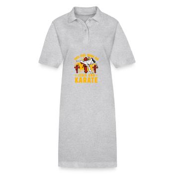 Cette fille court sur Jésus et le karaté - Robe polo bio PAIGER Stanley/Stella Femme - noir - Devant
