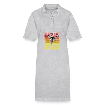 World's best Karate Dad ever - Stanley/Stella PAIGER Organic Women’s Polo Dress - black - Front