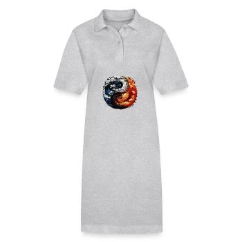 Yin Yang - Stanley/Stella Frauen Bio-Polokleid PAIGER - Schwarz - Vorne