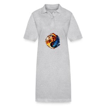 Yin Yang - Stanley/Stella Frauen Bio-Polokleid PAIGER - Schwarz - Vorne