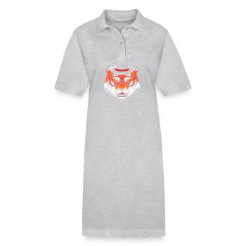 Sabre-toothed tiger - Stanley/Stella PAIGER Organic Women’s Polo Dress - black - Front