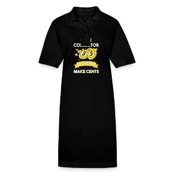 Münzsammler - Stanley/Stella Frauen Bio-Polokleid PAIGER - Schwarz - Vorne