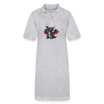 Drache Weihnachten Niedlich - Stanley/Stella Frauen Bio-Polokleid PAIGER - Schwarz - Vorne