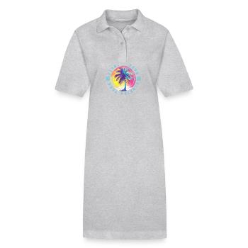 Visite de la Floride Palmiers Colorés - Robe polo bio PAIGER Stanley/Stella Femme - noir - Devant