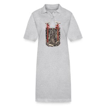Yokai Dämon Geist Vintage Ukiyo-E Manga Stil - Stanley/Stella Frauen Bio-Polokleid PAIGER - Schwarz - Vorne