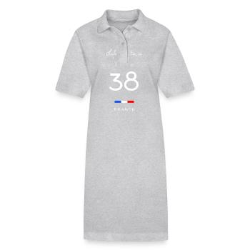 Life is better in ISÈRE Number 38 Rhône Alpes Fran - Stanley/Stella PAIGER Organic Women’s Polo Dress - black - Front