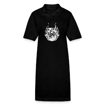 Heisser Trainingsball Volleyball Flammen - Stanley/Stella Frauen Bio-Polokleid PAIGER - Schwarz - Vorne