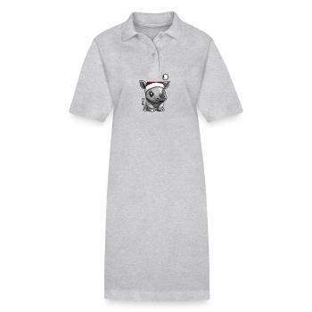 Nashorn Weihnachten Niedlich - Stanley/Stella Frauen Bio-Polokleid PAIGER - Schwarz - Vorne