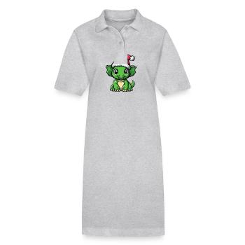Dinosaurier triceratops Weihnachten Niedlich - Stanley/Stella Frauen Bio-Polokleid PAIGER - Schwarz - Vorne