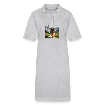 Leonberger Art - Stanley/Stella PAIGER Organic Women’s Polo Dress - black - Front