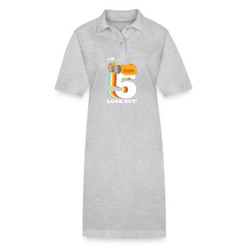 Baustelle Kindergeburtstag - Stanley/Stella Frauen Bio-Polokleid PAIGER - Schwarz - Vorne