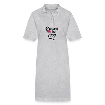 1959 Princess Birthday - Stanley/Stella PAIGER Organic Women’s Polo Dress - black - Front