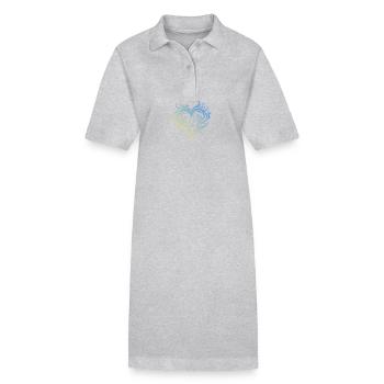 Heart Tribal - Stanley/Stella PAIGER Organic Women’s Polo Dress - black - Front