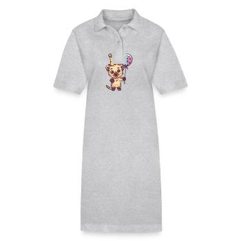 Hyäne Geburtstag Comic - Stanley/Stella Frauen Bio-Polokleid PAIGER - Schwarz - Vorne