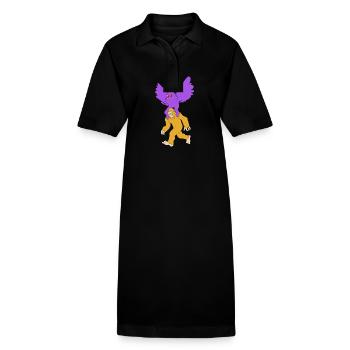 Mothman - Stanley/Stella PAIGER Organic Women’s Polo Dress - black - Front