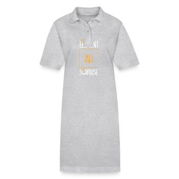 Tableau périodique - Robe polo bio PAIGER Stanley/Stella Femme - noir - Devant