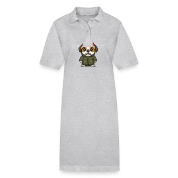Saint Bernard Dog Stylish - Stanley/Stella PAIGER Organic Women’s Polo Dress - black - Front