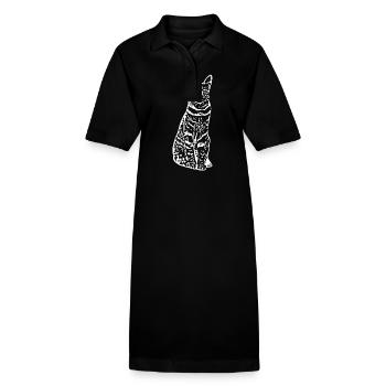 Cat cat kitten - Stanley/Stella PAIGER Organic Women’s Polo Dress - black - Front