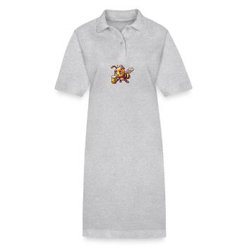 abeille bière pixel - Robe polo bio PAIGER Stanley/Stella Femme - noir - Devant