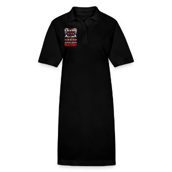 Hockey The Home Of Hockey - Stanley/Stella PAIGER Organic Women’s Polo Dress - black - Front
