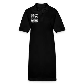 Bluetick Coonhound Please Help Me - Stanley/Stella PAIGER Organic Women’s Polo Dress - black - Front
