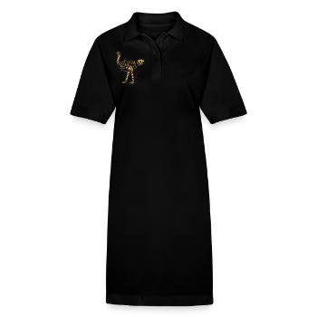 Ostrich Geometric - Stanley/Stella PAIGER Organic Women’s Polo Dress - black - Front