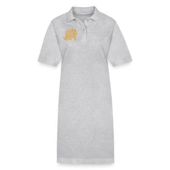 Rhinoceros Geometric - Stanley/Stella PAIGER Organic Women’s Polo Dress - black - Front