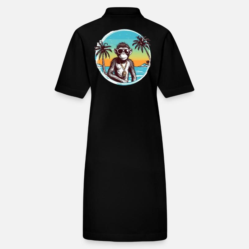 Cool Monkey*Summer Beach Design Stanley/Stella PAIGER Organic Women’s Polo Dress