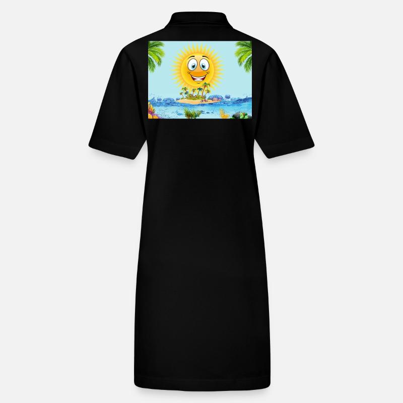 Sunny Island Cartoon Sun Stanley/Stella Frauen Bio-Polokleid PAIGER