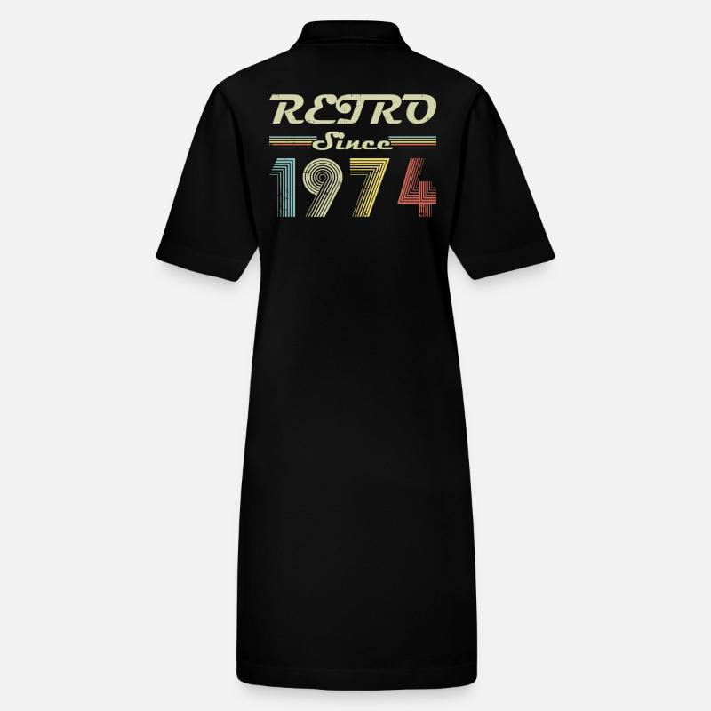 Retro seit 1974 Geburtstagsgeschenk Stanley/Stella Frauen Bio-Polokleid PAIGER