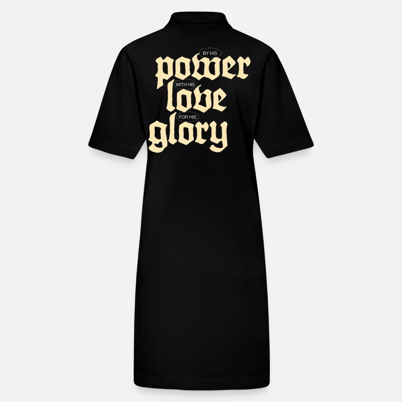 Power, Love & Glory | Black Stanley/Stella PAIGER Organic Women’s Polo Dress
