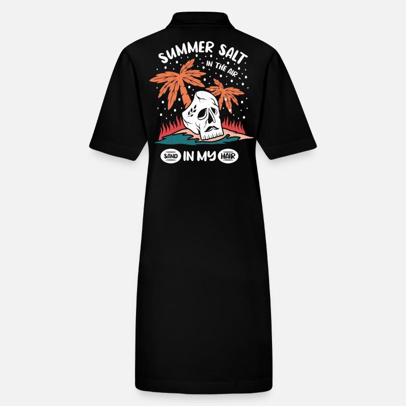 Sommerliches Totenkopf-Design mit Palmen Stanley/Stella Frauen Bio-Polokleid PAIGER
