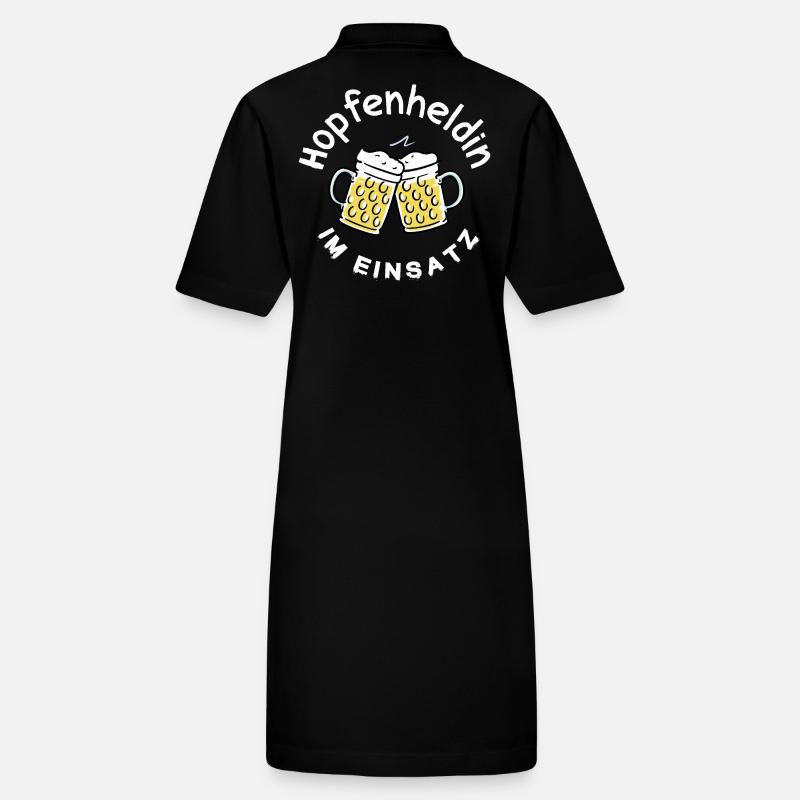 Hopfenheldin im Einsatz Kellnerin Barfrau Bier Stanley/Stella Frauen Bio-Polokleid PAIGER