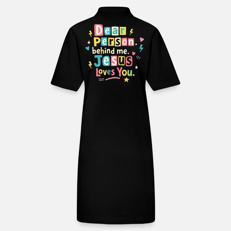 Jesus loves you positive message Stanley/Stella PAIGER Organic Women’s Polo Dress