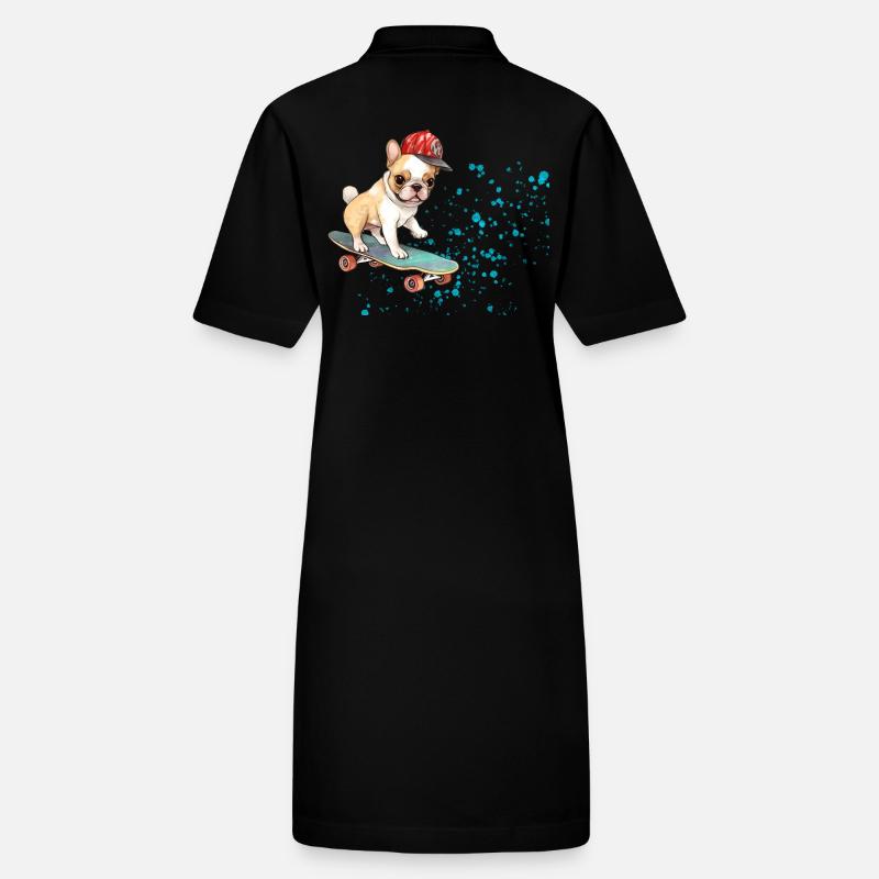 Skateboard Bulldog mit Cap Stanley/Stella Frauen Bio-Polokleid PAIGER