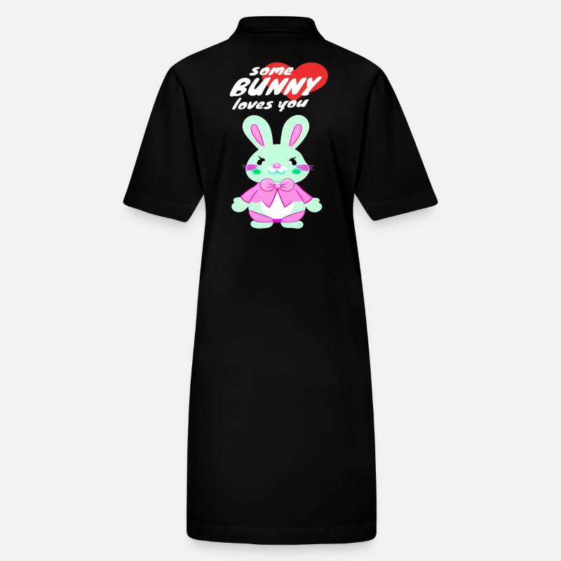 doux lapin de Pâques avec message d’amour Robe polo bio PAIGER Stanley/Stella Femme