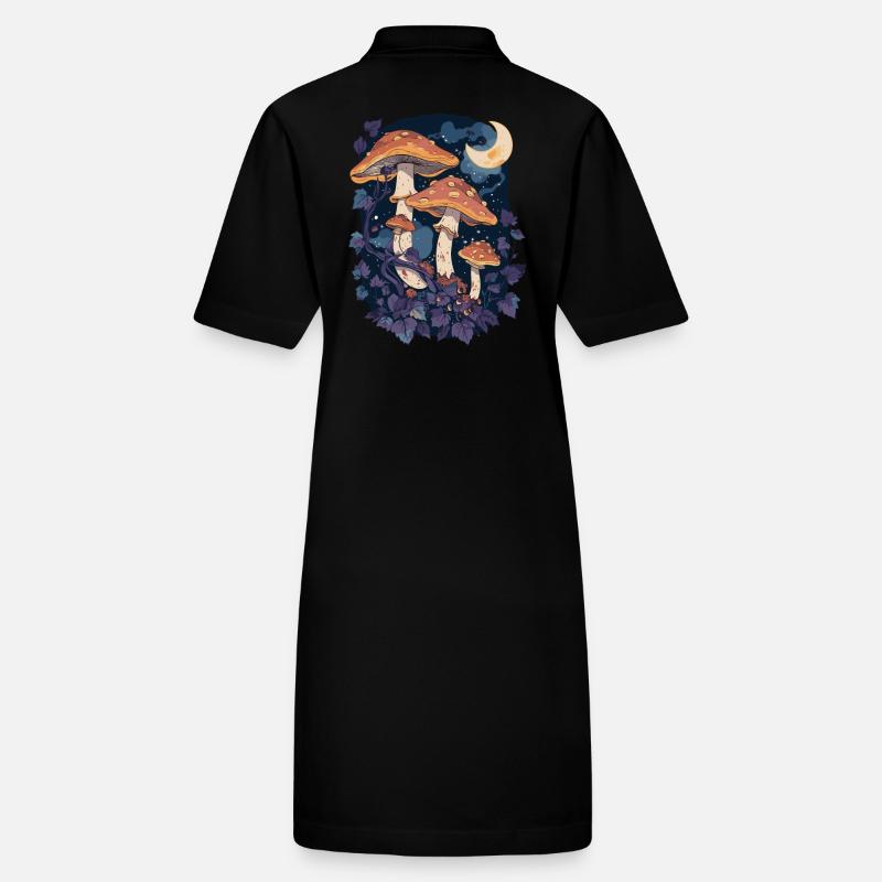 Fairycore Goblincore Champignon Phases de Lune Cottagecore Robe polo bio PAIGER Stanley/Stella Femme