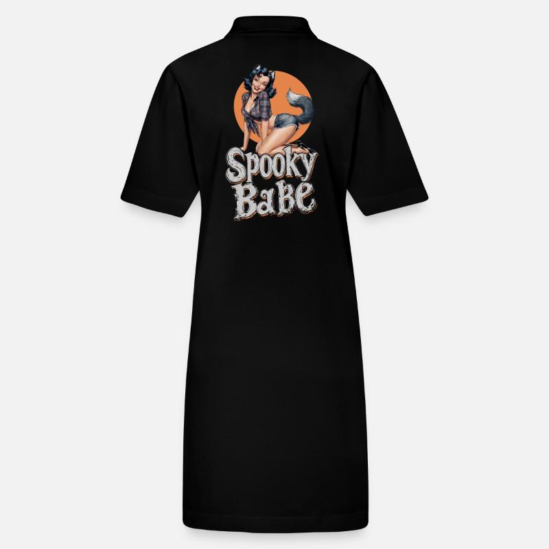 Spooky Babe Retro Werwolf Damen Kostüm Stanley/Stella Frauen Bio-Polokleid PAIGER