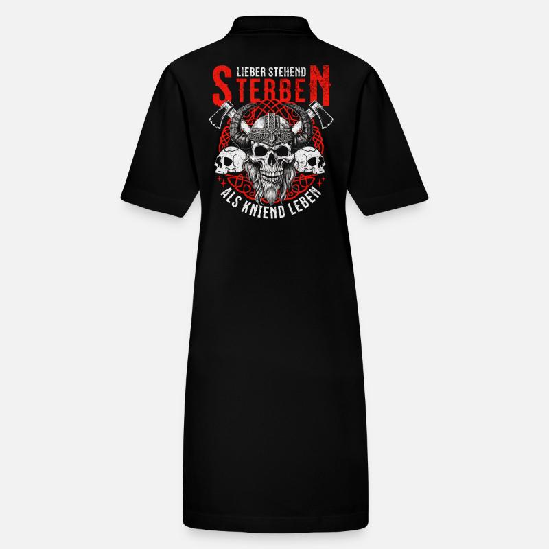 Viking crâne conception guerrier dicton Robe polo bio PAIGER Stanley/Stella Femme