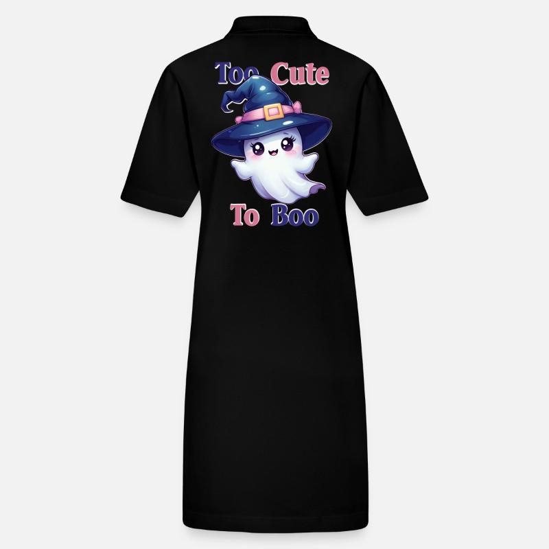 Adorable Ghost in a Witch's Hat – Too Cute to Boo Stanley/Stella PAIGER Organic Women’s Polo Dress